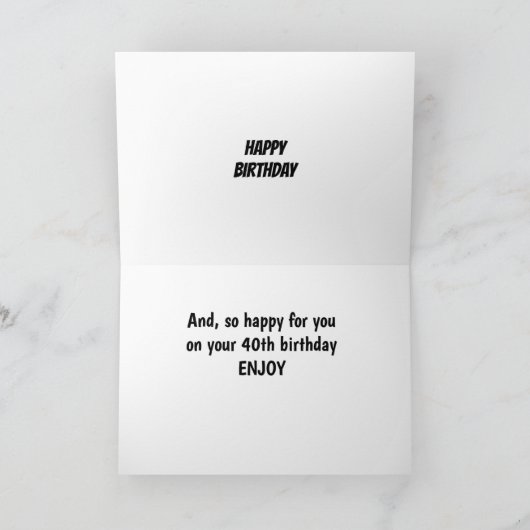 アカクールクは*40日*にはとても幸せだ カード (内部)