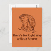 アカゲザルを作る正しい方法食べはない ポストカード (正面/裏面)