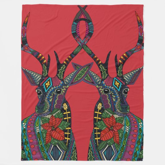 アカゲザル フリースブランケット (正面)