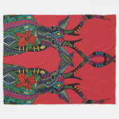 アカゲザル フリースブランケット (正面(横))