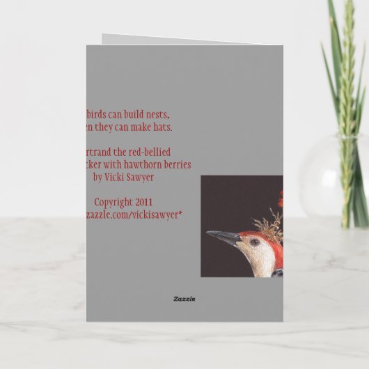 アカゲラのカード カード (裏面)