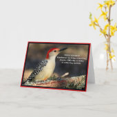 アカゲラの忍耐感動的力 カード (黄色い花)