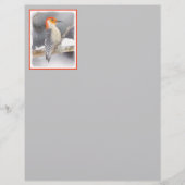 アカゲラの絵を描オリジナルバードアート (正面)