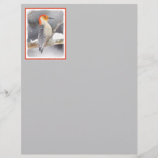 アカゲラの絵を描オリジナルバードアート (正面)