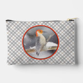 アカゲラの絵を描オリジナルバードアート アクセサリーポーチ (裏面)