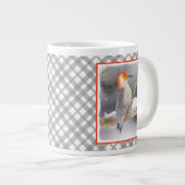 アカゲラの絵を描オリジナルバードアート ジャンボコーヒーマグカップ (正面右)