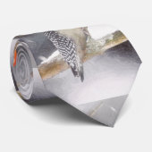 アカゲラの絵を描オリジナルバードアート ネクタイ (ロール)