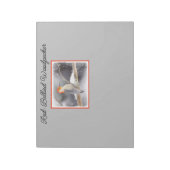 アカゲラの絵を描オリジナルバードアート ノートパッド (回転)