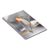 アカゲラの絵を描オリジナルバードアート ノートブック (右側)