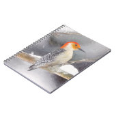 アカゲラの絵を描オリジナルバードアート ノートブック (左側)