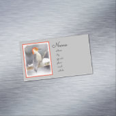 アカゲラの絵を描オリジナルバードアート マグネット名刺 (インサイチュ)