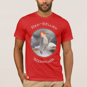 アカゲラの絵を描オリジナルバードアート Tシャツ
