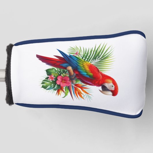 アカゲラ熱帯フローラ ゴルフヘッドカバー (正面)