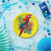 アカゲラ熱帯フローラ ペーパープレート (パーティー)