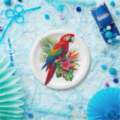 アカゲラ熱帯フローラ ペーパープレート (パーティー)