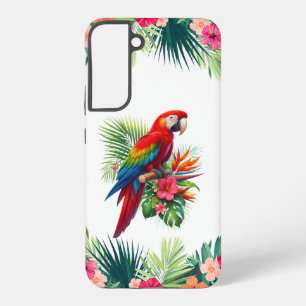 アカゲラ熱帯フローラ SAMSUNG GALAXY S22+ケース