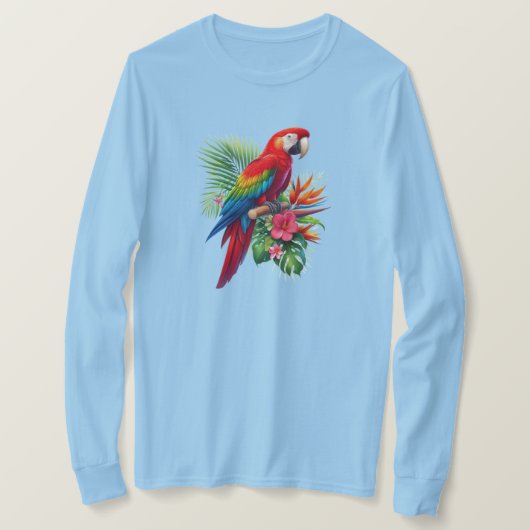 アカゲラ熱帯フローラ Tシャツ (デザイン正面)