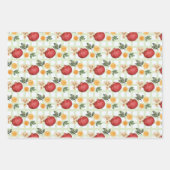 アカザメとオレンジスライス ラッピングペーパーシート (正面3)