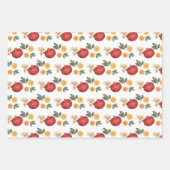 アカザメとオレンジスライス ラッピングペーパーシート (正面)