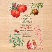 アカザメ地中海のオ結婚ボ アクリル招待状 (正面)