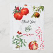 アカザメ地中海のオ結婚ボ サンキューカード (正面/裏面)