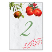 アカザメ地中海のオ結婚ボ テーブルナンバー (裏面)