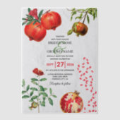 アカザメ地中海のオ結婚ボ ベラム紙招待状 (正面)