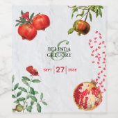 アカザメ地中海のオ結婚ボ ワインラベル (シングルラベル)