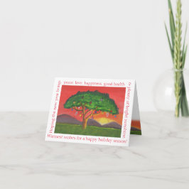 アカシアのクリスマスの日没 シーズンカード