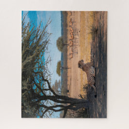 アカシアの木の下で休むチーター ジグソーパズル