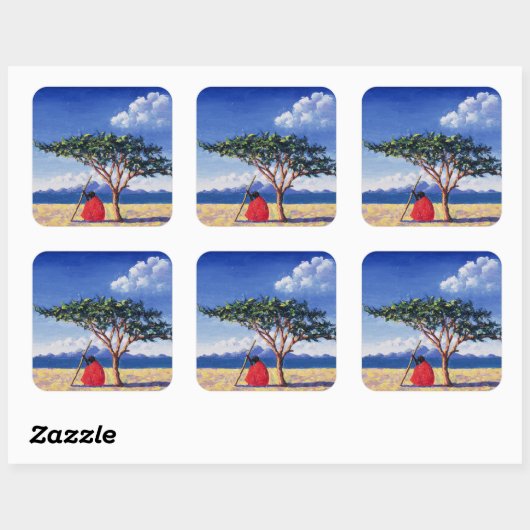 アカシアの木の下1991 スクエアシール (シート)