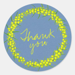 アカシアイエローワトル結婚リースの感謝していユーザ ラウンドシール