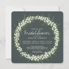 アカシアクリームアート花ブライダルシャワー招待状 招待状