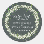 アカシアクリームフラワーウォーター感謝していカラーアート ラウンドシール (正面)