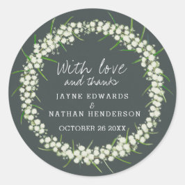 アカシアクリームフラワーウォーター感謝していカラーアート ラウンドシール