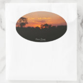 アカシアサンセットオーバルステッカー 楕円形シール (バッグ)