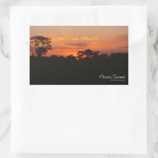 アカシアサンセット 長方形シール (バッグ)