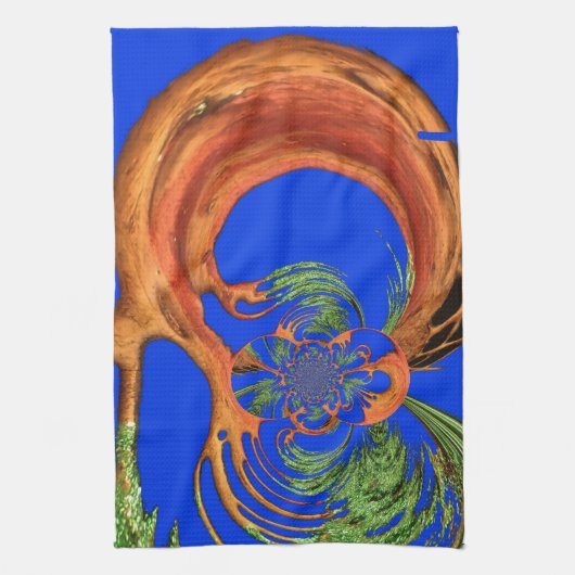 アカシアサークルアートプリント キッチンタオル (縦)