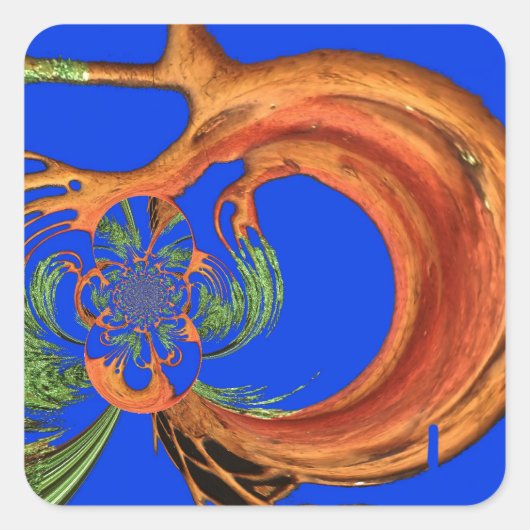 アカシアサークルアートプリント スクエアシール (正面)