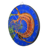 アカシアサークルアートプリント ダーツボード (正面右)