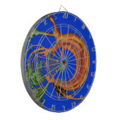 アカシアサークルアートプリント ダーツボード (正面左)