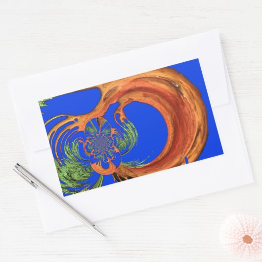 アカシアサークルアートプリント 長方形シール (封筒)