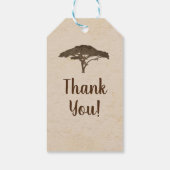 アカシアツリーアフリカンサファリヴィンテージウェディングのお願い ギフトタグ (裏面)