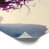 アカシアツリーウォーターカラーアート ポスター (角)