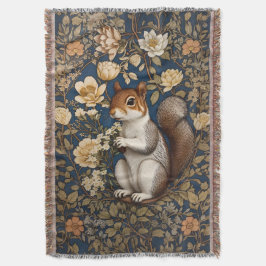 アカシアフラワーズウィリアムモリスとリス スローブランケット