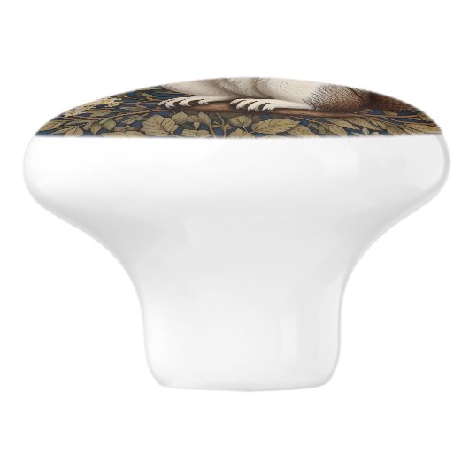 アカシアフラワーズウィリアムモリスとリス セラミックノブ (側面)