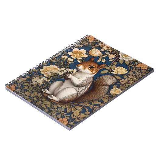 アカシアフラワーズウィリアムモリスとリス ノートブック (左側)