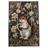 アカシアフラワーズウィリアムモリスとリス ミディアムペーパーバッグ (裏面)