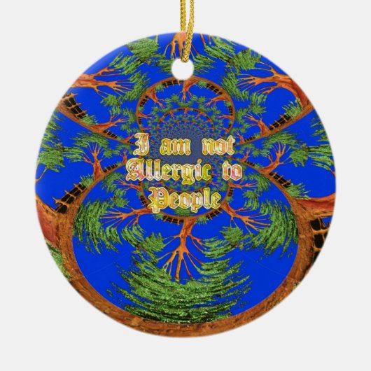 アカシア錬金術:私は人々の芸術にアレルギーはない セラミックオーナメント (正面)