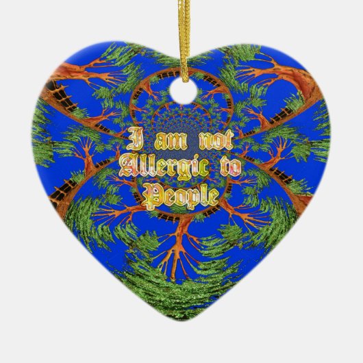アカシア錬金術:私は人々の芸術にアレルギーはない セラミックオーナメント (正面)
